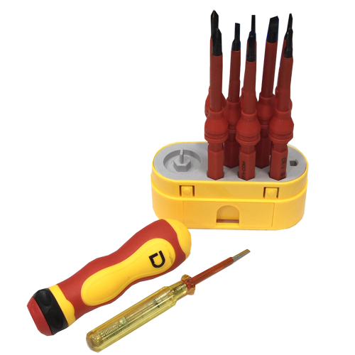 Set Atornillador 10 Piezas Eléctrico Datacom
