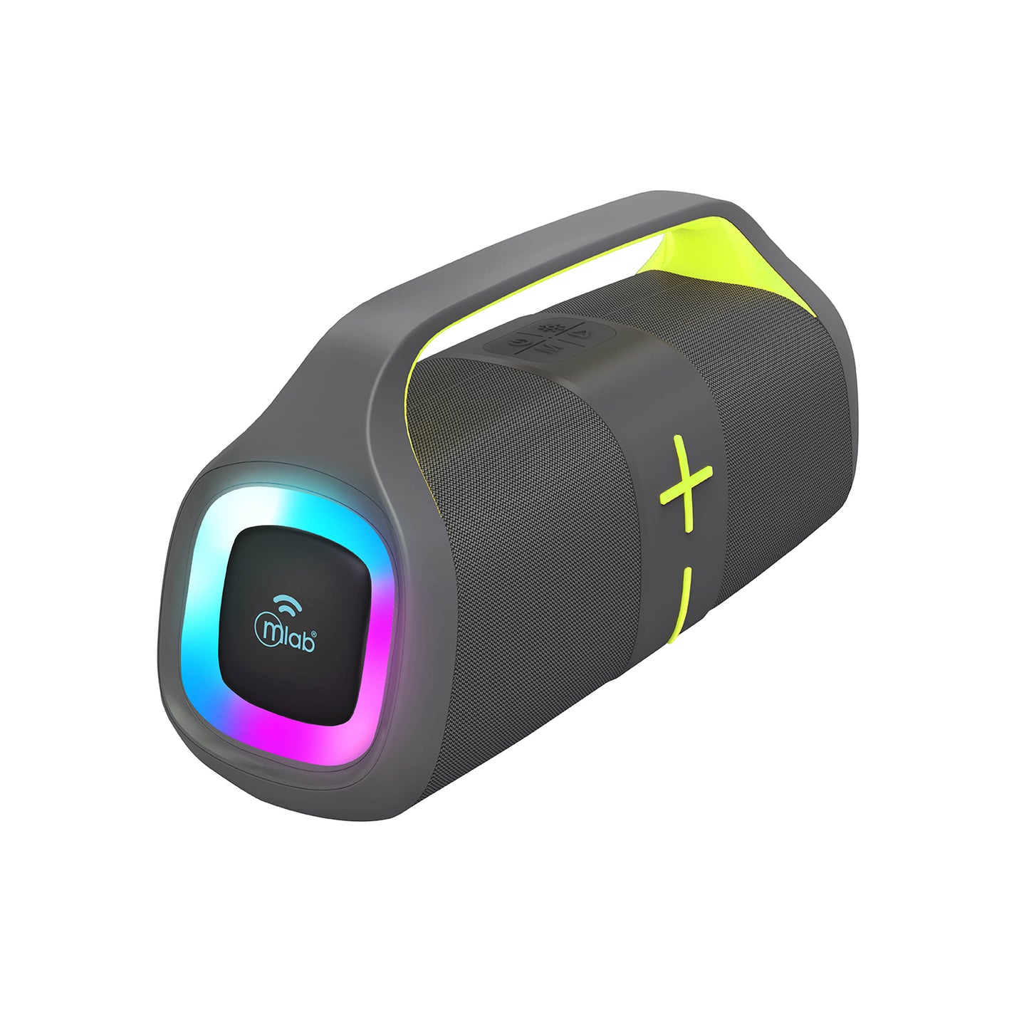 Parlante Bluetooth Mlab 9693 Heavy Sound Bass 10w Usb Tf Aux Gris – imagen 3