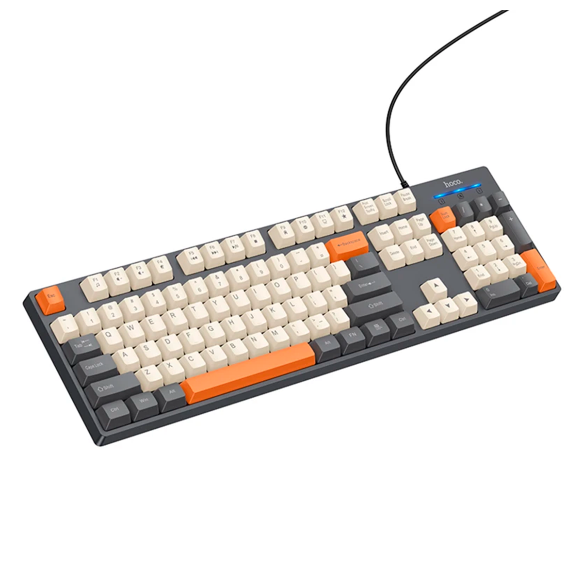 Teclado Con Cable Usb Hoco Gm61 Ingles Retroiluminado