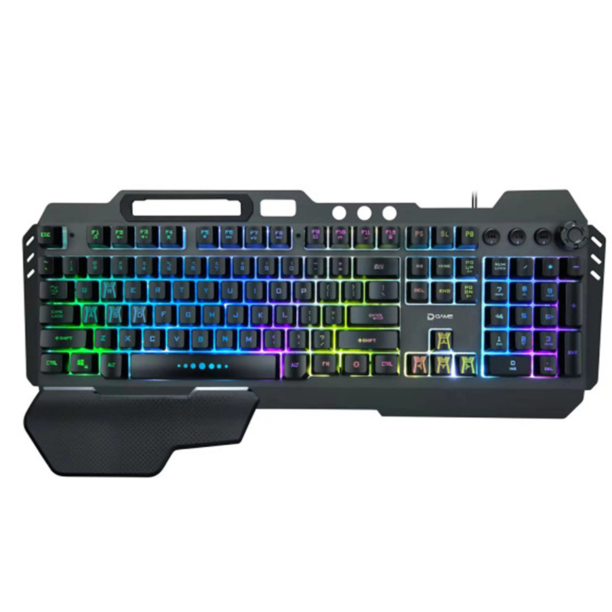 Teclado Gamer Datacom Retroiluminado Apoya Muñecas Negro