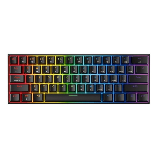 Teclado Gamer Mecanico Fantech Maxfit Mk857 60% Rgb Red Negro