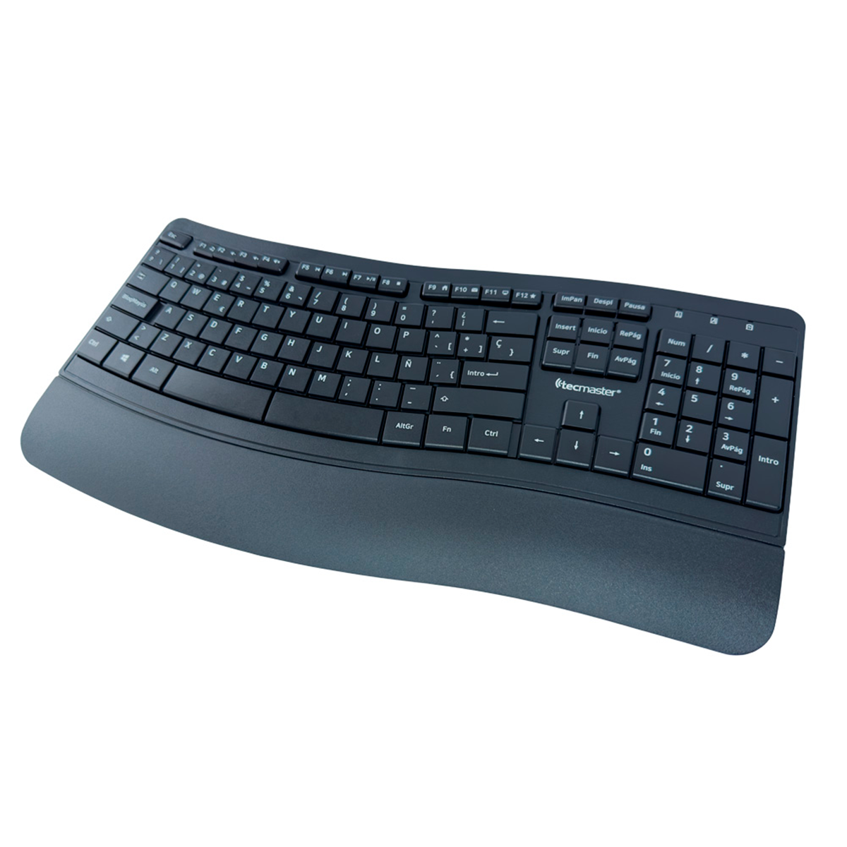 Teclado Inalambrico Ergonomico Tecmaster TM-100567 Negro
