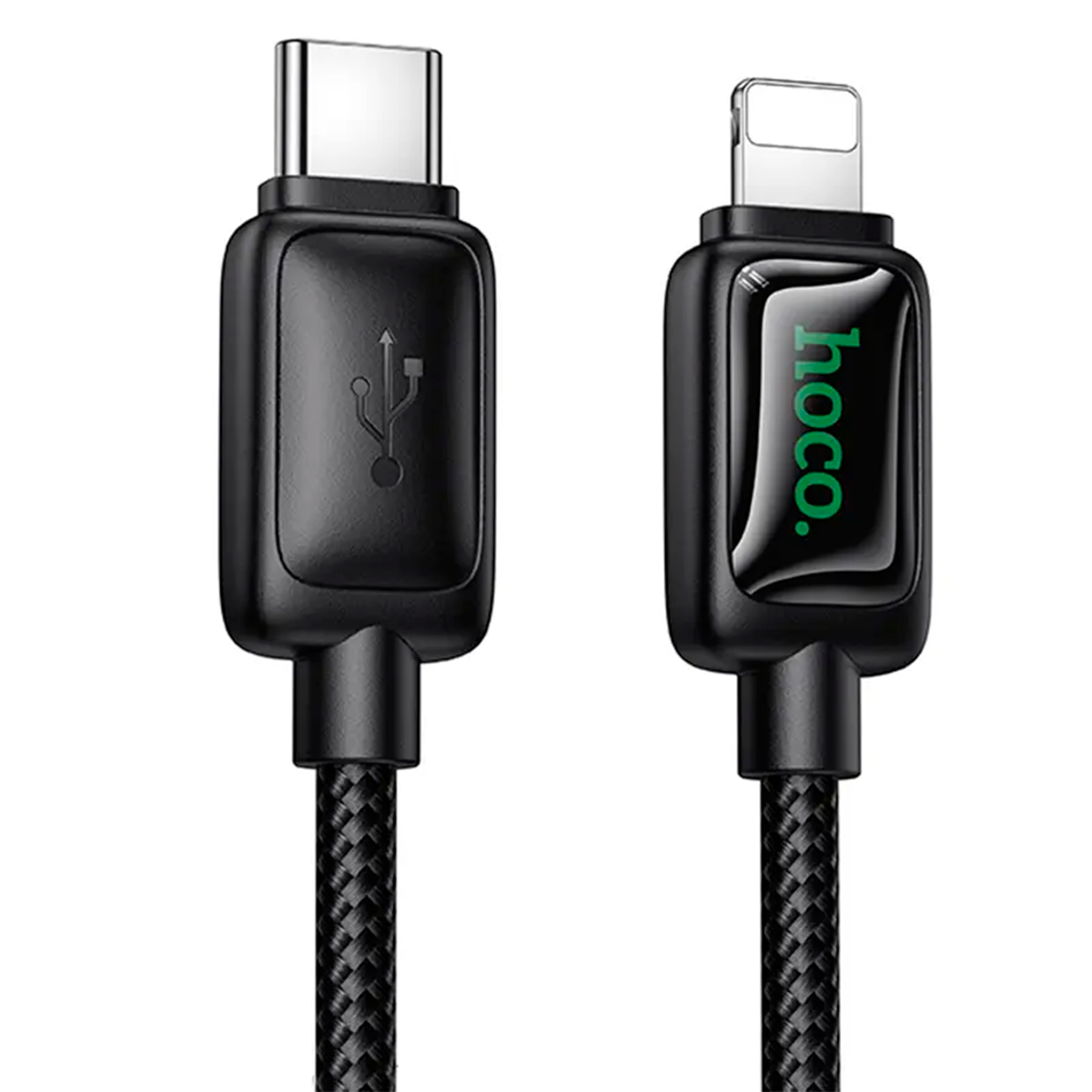 Cable Tipo C Para Lightning Led Hoco X146 Negro