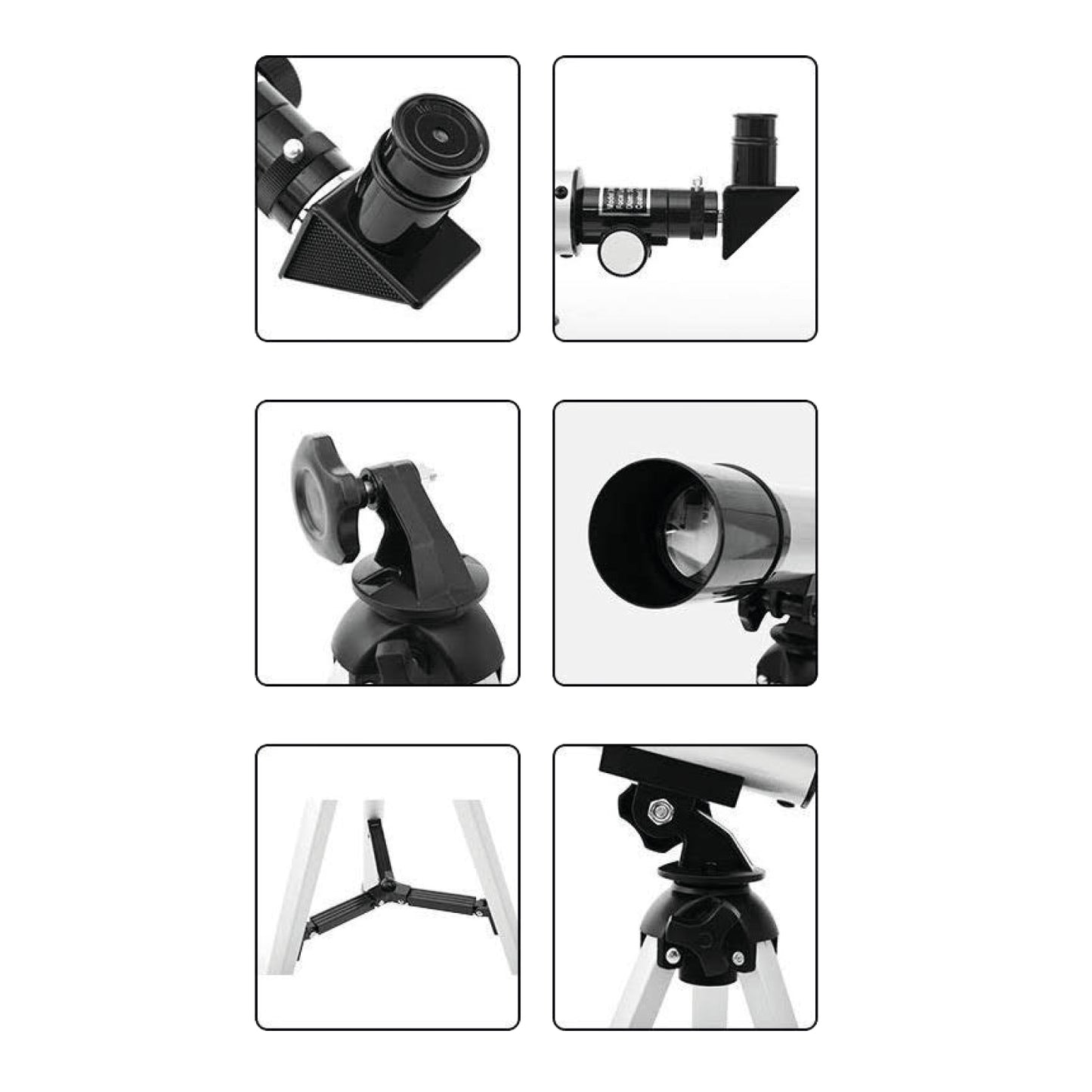Telescopio Con Tripode Portatil Tecnolab Tl070 360x50mm 90x Negro – imagen 4