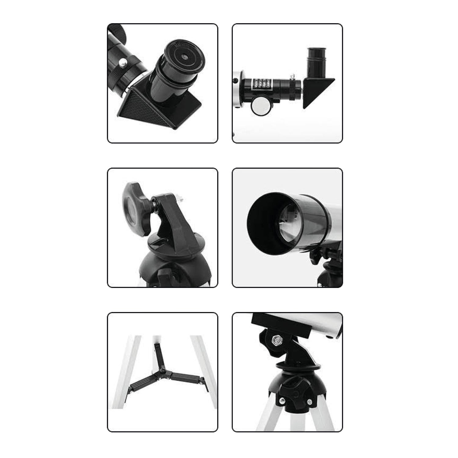 Telescopio Con Tripode Portatil Tecnolab Tl070 360x50mm 90x Negro – imagen 4