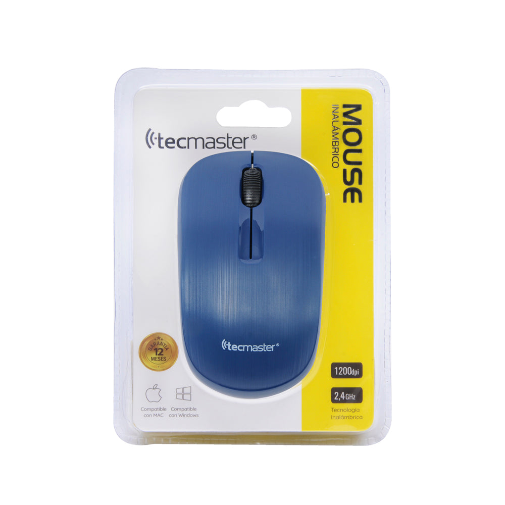 Mouse Inalámbrico Tecmaster 1200 Dpi Azul – imagen 3