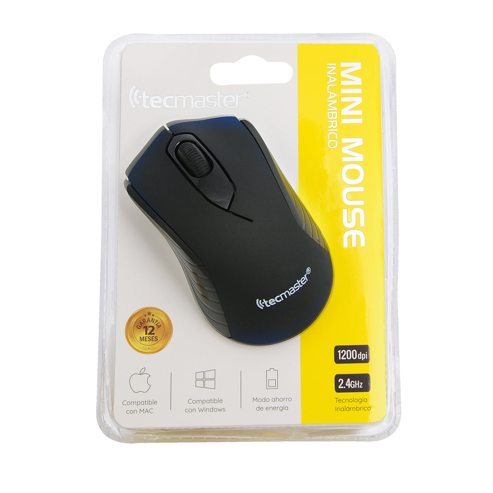 Mouse Inalámbrico Mini Tecmaster Negro – imagen 2