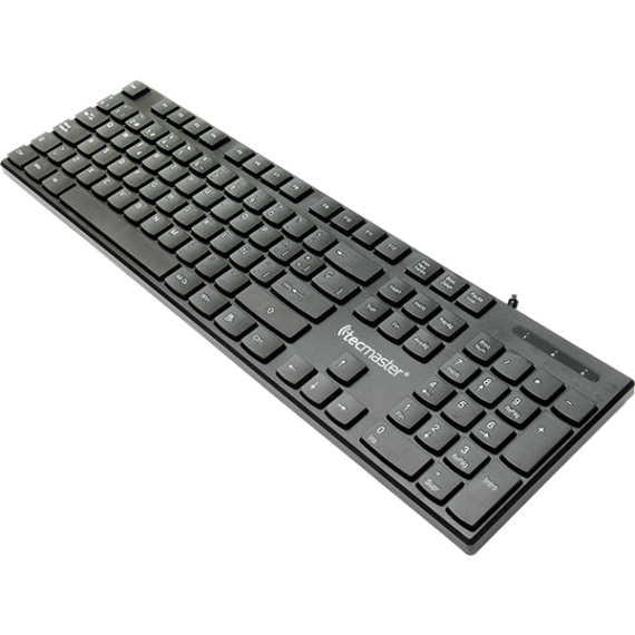 Teclado Basico Tecmaster Cableado Usb TM-100513 Negro