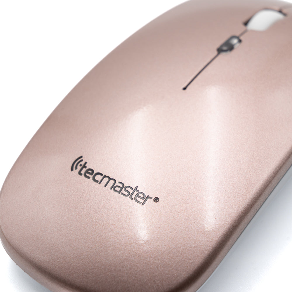 Mouse Dual Recargable Inalámbrico Bluetooth Tecmaster Rosado – imagen 3