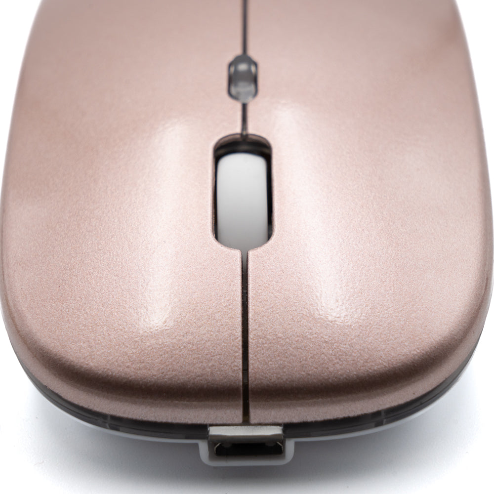 Mouse Dual Recargable Inalámbrico Bluetooth Tecmaster Rosado – imagen 2