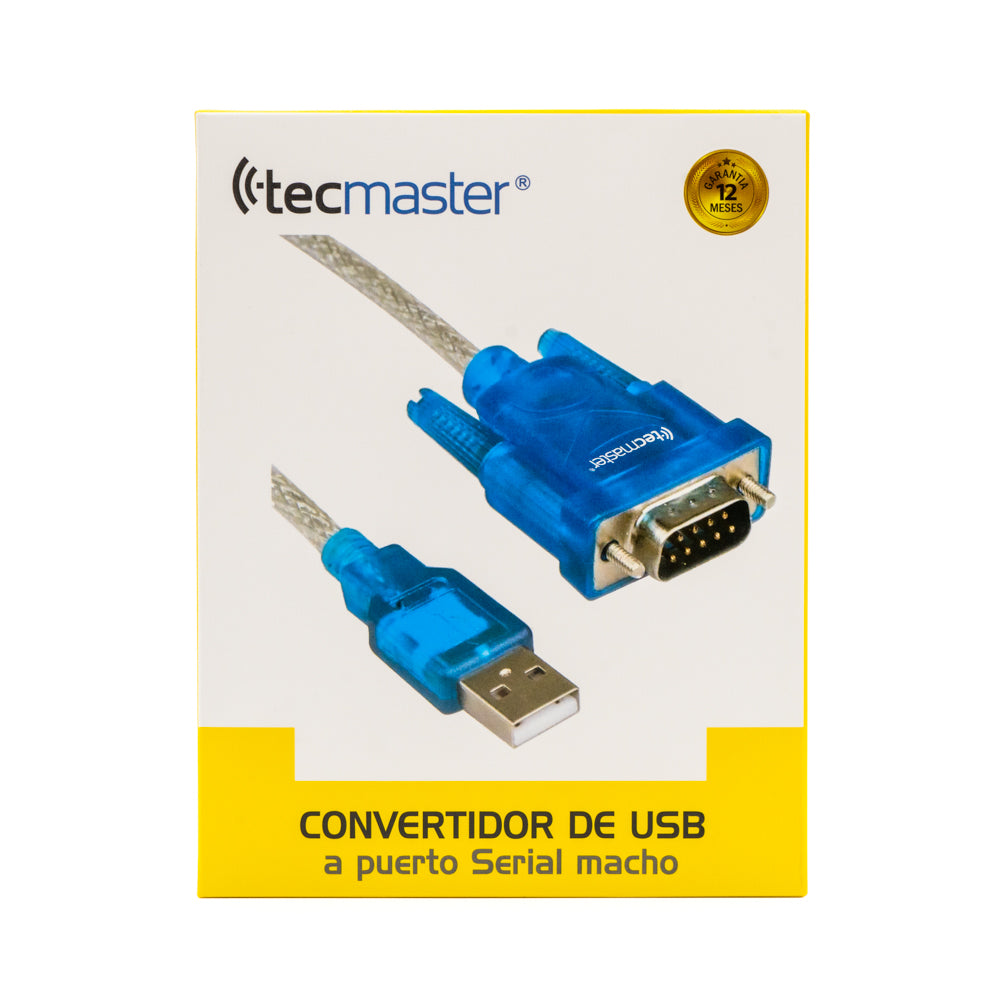 Cable Conversor Usb a Puerto Serial Tecmaster Azul – imagen 2