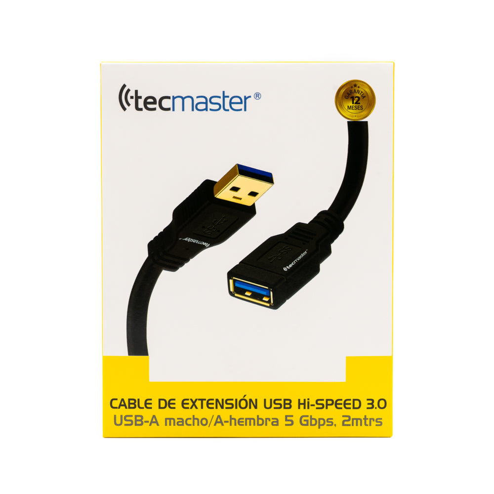 Cable Extensor Usb 3.0 Tecmaster 2 Metros Negro – imagen 2