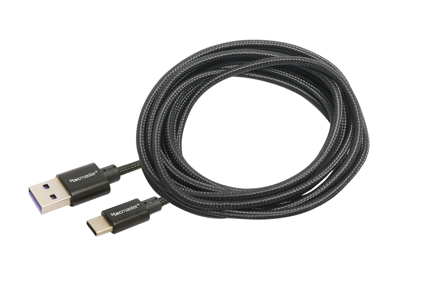 Cable Tipo C Reforzado 2.5 Metros Tecmaster Negro – imagen 3