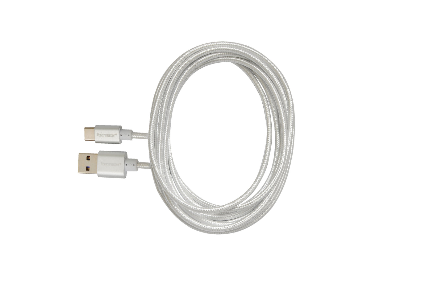 Cable Tipo C Reforzado 2.5 Metros Tecmaster Blanco – imagen 2