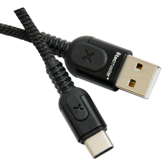 Cable Tipo C Reforzado 3.1a Luz Rgb Tecmaster Negro – imagen 3