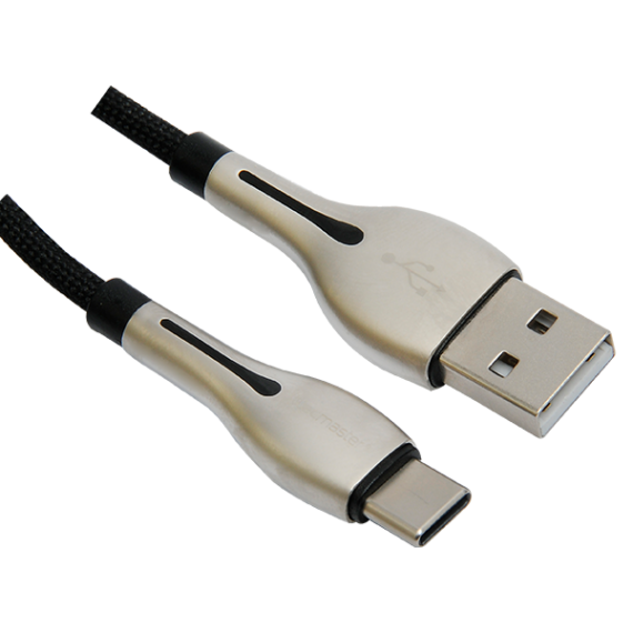 Cable Tipo C Nylon Reforzado 3.1a Tecmaster Negro – imagen 3