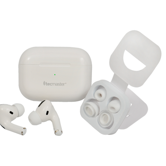 Audifonos Bluetooth Tecmaster 5.0V HI-FI Airpro Blanco – imagen 3