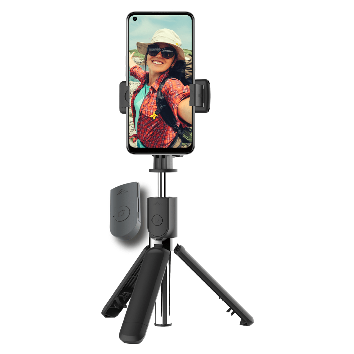 Tripode Celular Selfie Bluetooth Microlab 4 en 1 Negro