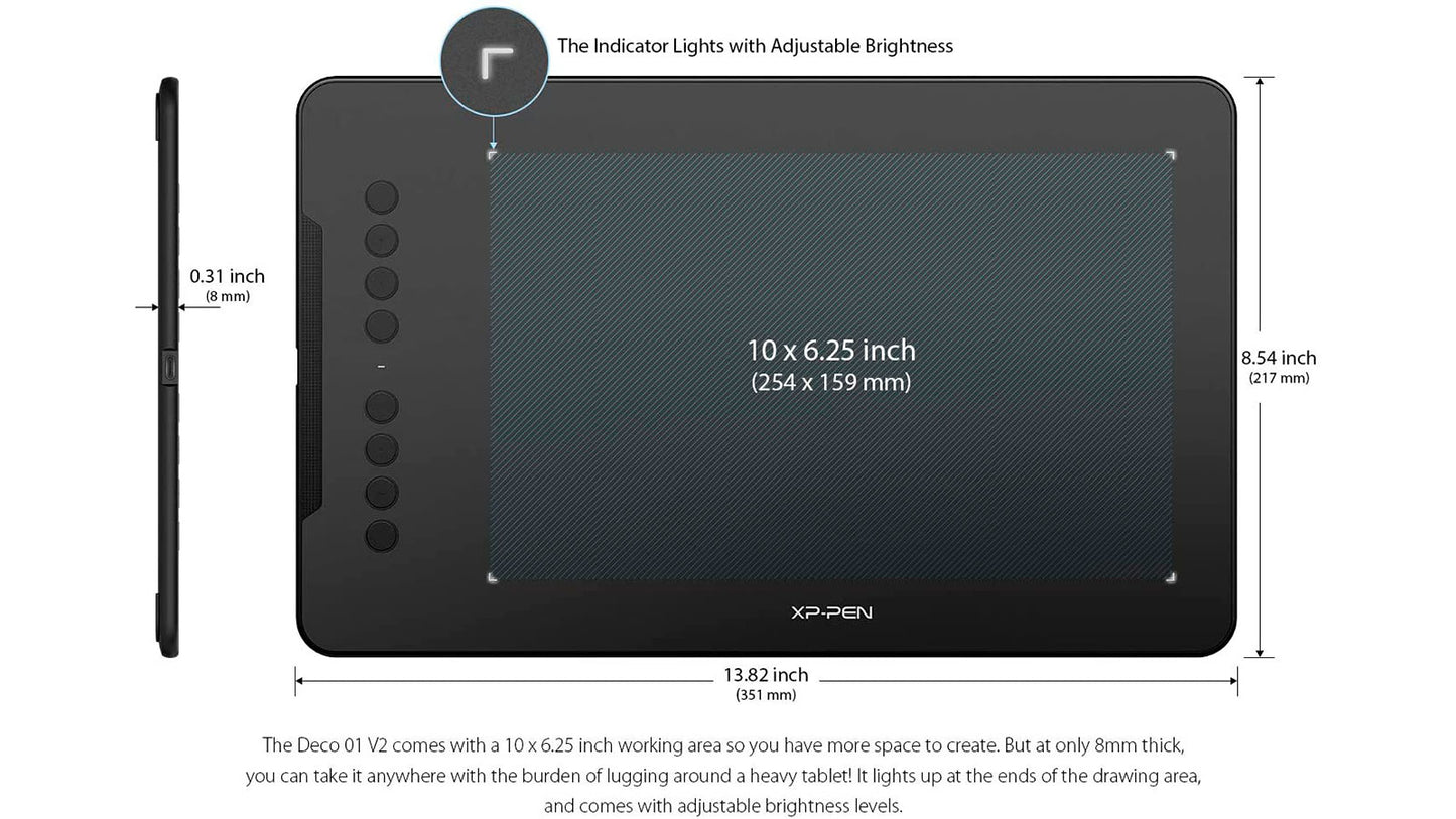 Tableta Digital Xp-pen Deco 01 V2 Negro – imagen 2