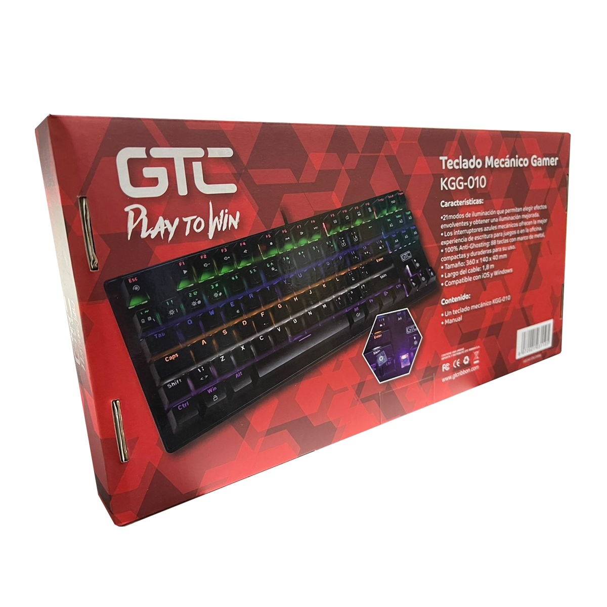 Teclado Gamer Mecánico Gtc Kgg-010 Rgb Switch Azul – imagen 4