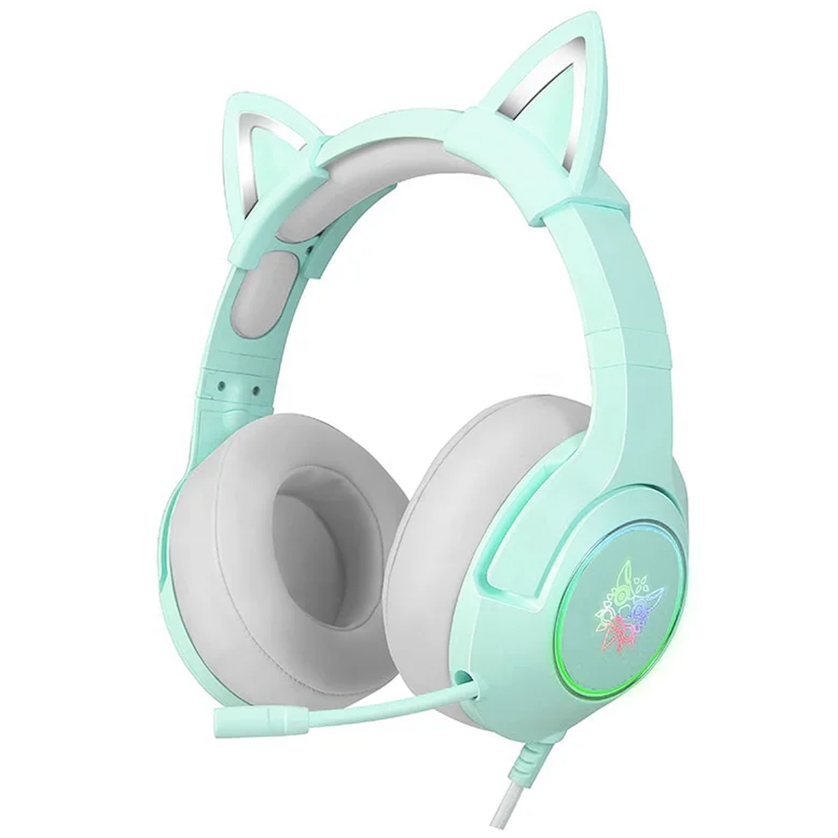 Audfonos Gamer Onikuma k9 Rgb Orejas 3.5mm Pc Ps5 Switch Xbox Verde