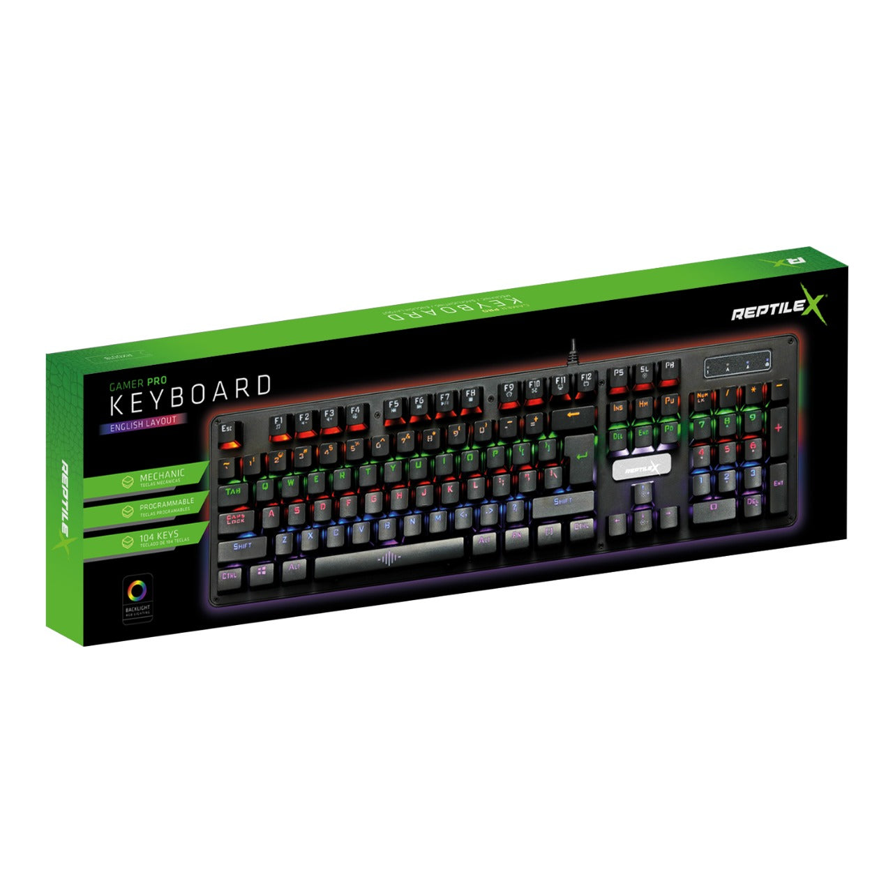 Teclado Gamer Mecánico Reptilex Rx0018 Pro Pc ps4 xbox Negro – imagen 2