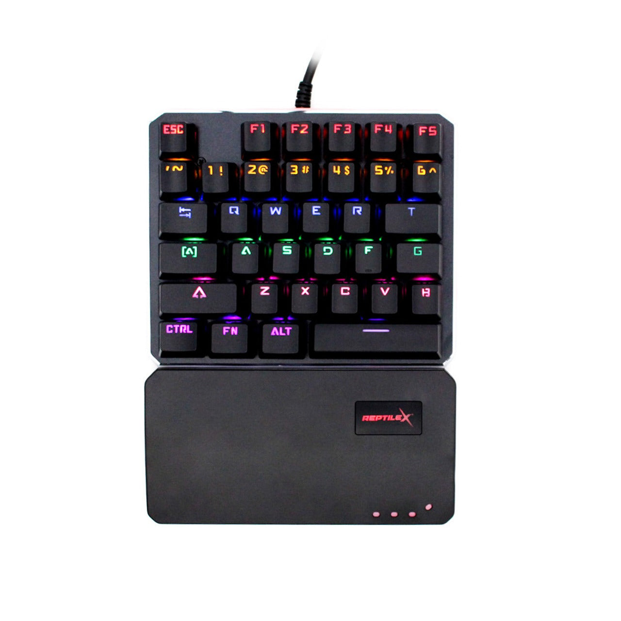 Teclado Gamer Mecanico Reptilex Backlighting Una Mano RX0015 Negro – imagen 2