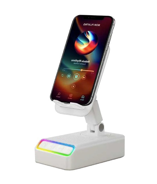 Parlante Soporte Inducción Bass Mlab 9679 Rgb Blanco