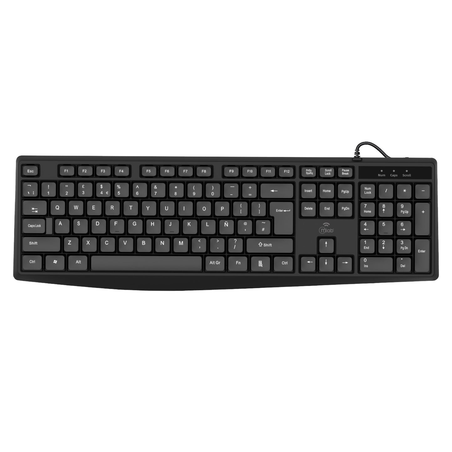 Teclado Con Cable Usb K104u Usb Mod 9736 Negro