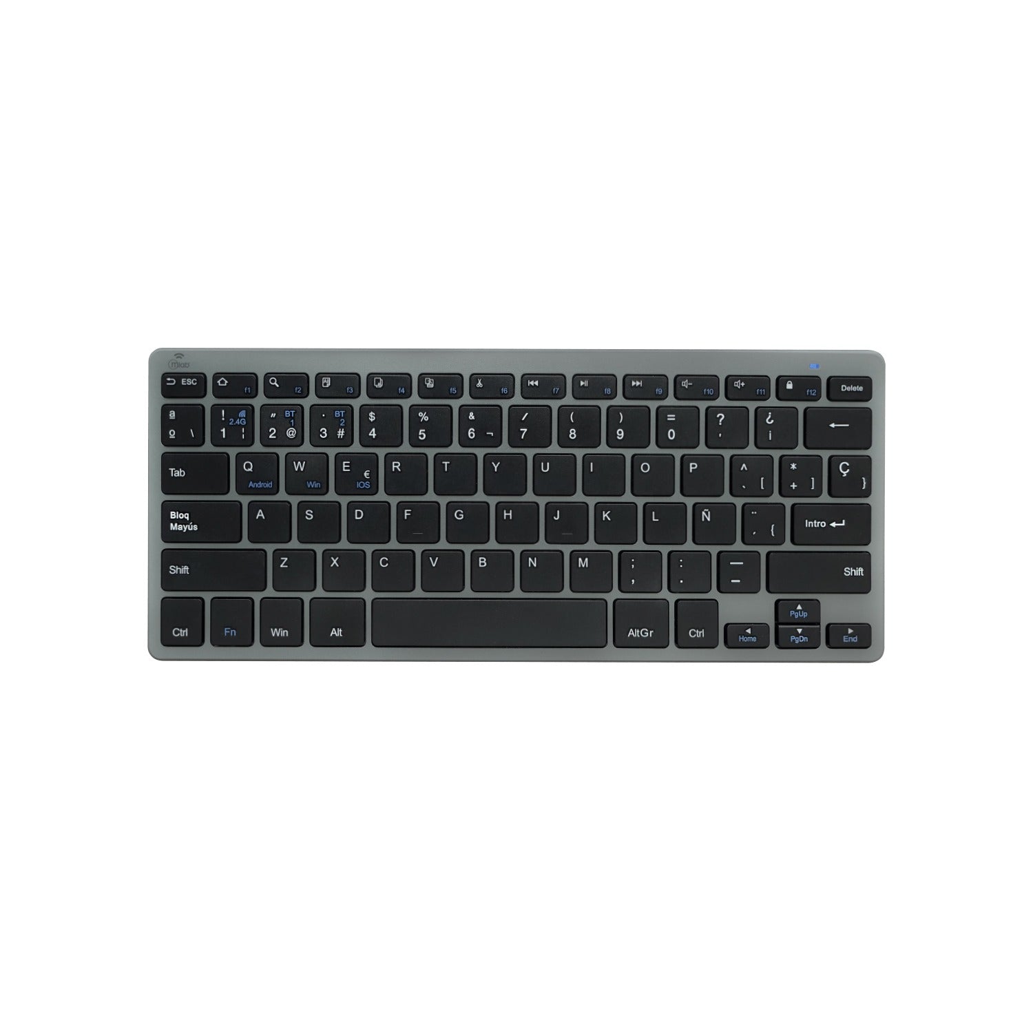 Teclado Mini Dual Bluetooth + 2.4ghz Space Mlab K78bt Mod 9738 Negro