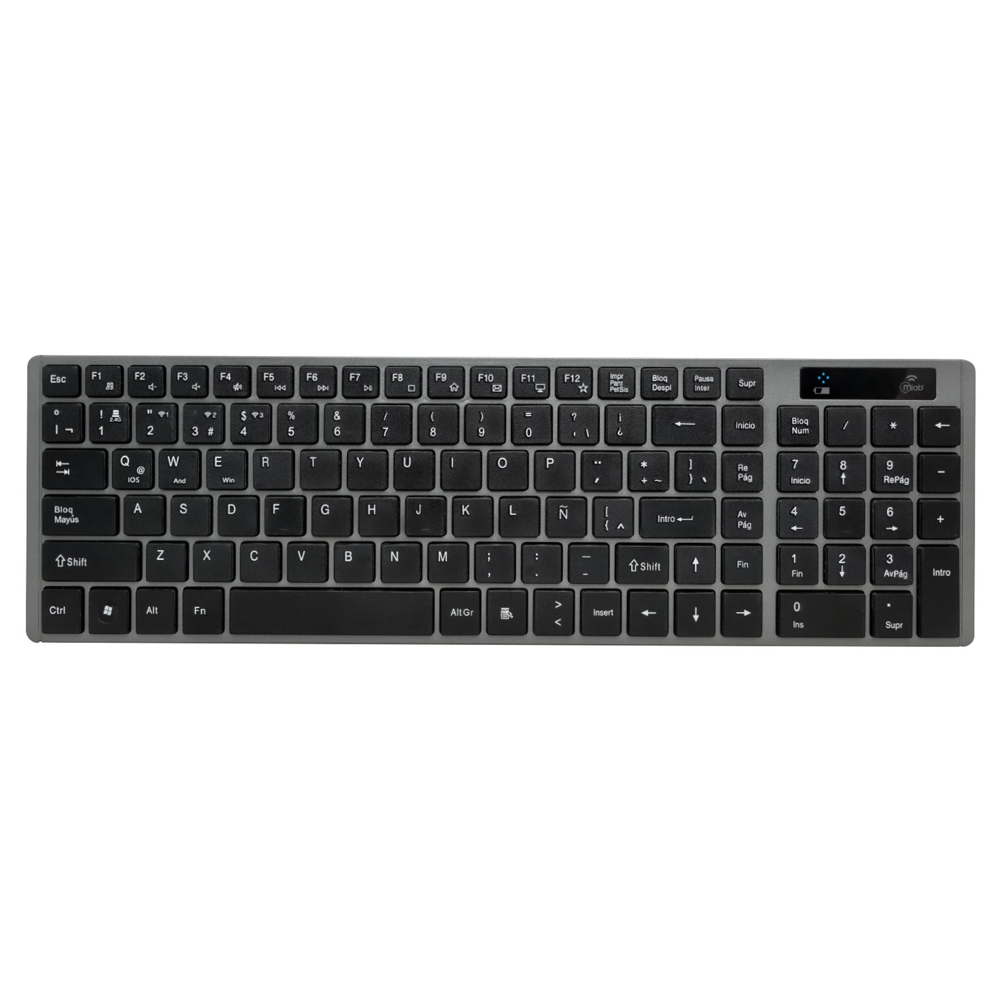 Teclado Dual Bluetooth + 2.4ghz Space Mlab K98bt Mod 9739 Negro