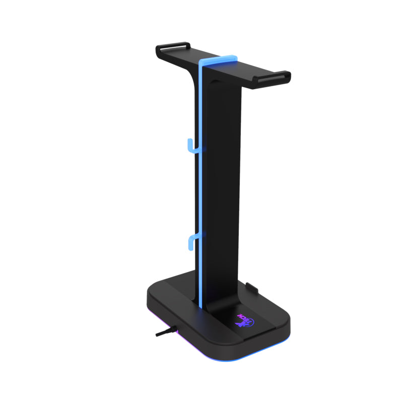 Soporte De Audifonos Xtech Yurei XTH-690 Rgb Usb Negro – imagen 3