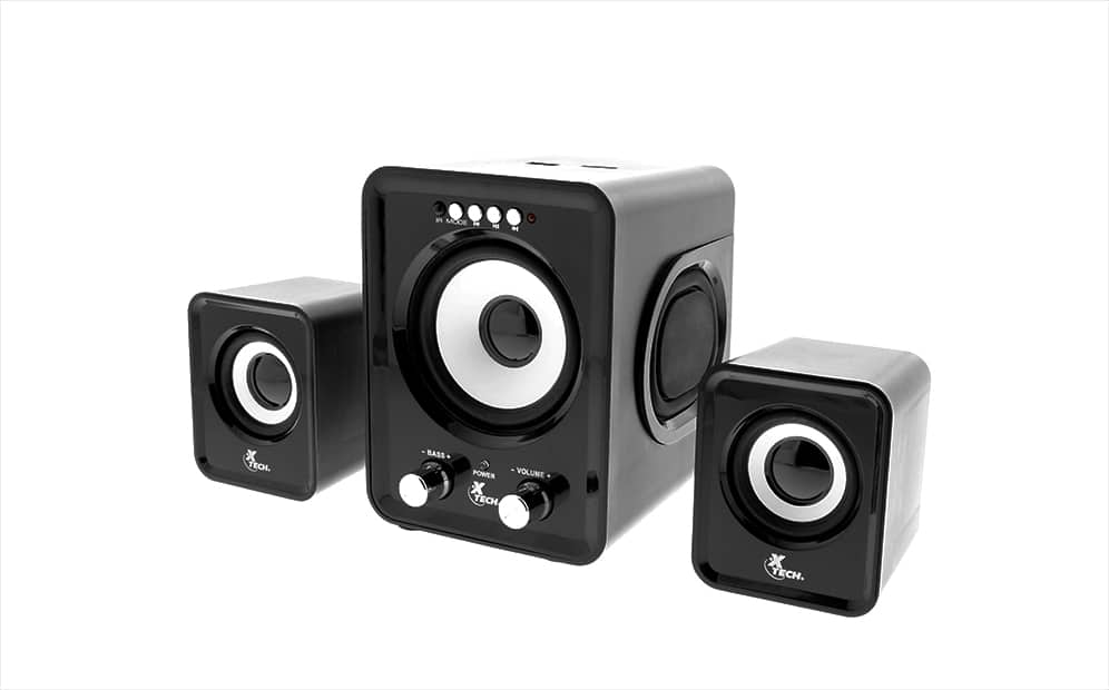 Parlantes Pc 2.1 Usb Para Pc Usb+sd Xtech Xts-375bk Negro – imagen 2