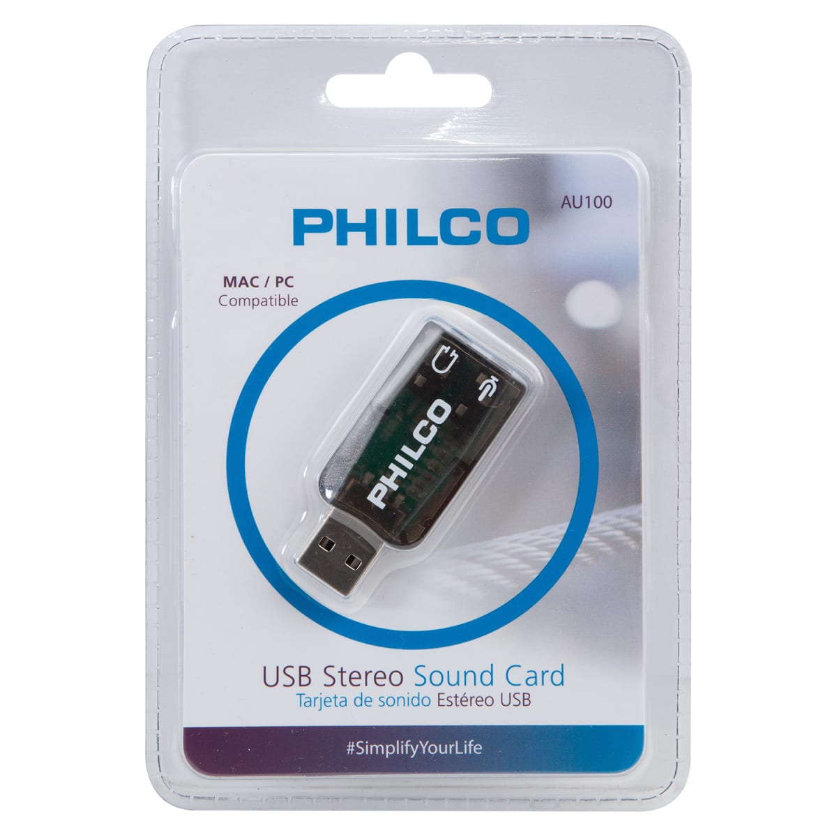 Tarjeta De Sonido Usb Philco Au100 Negro – imagen 2
