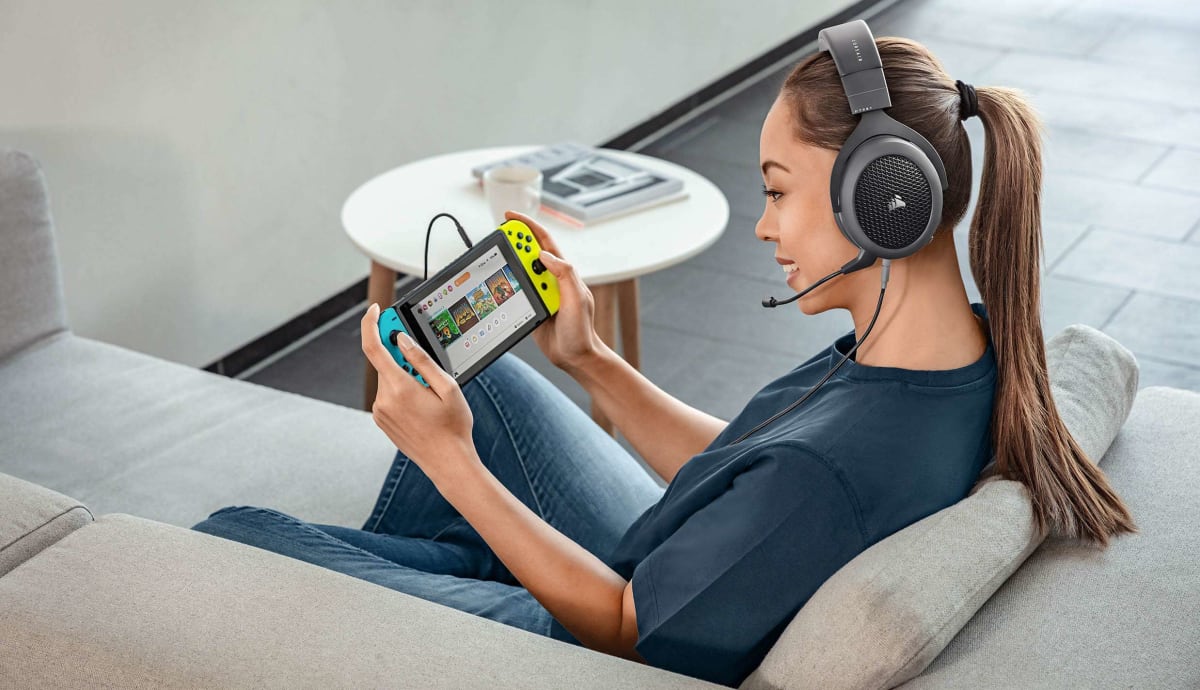 Audifonos Gamer Corsair Hs70 Bluetooth Pc Ps5 Switch Xbox Negro – imagen 3