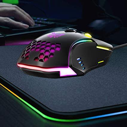 Mouse Gamer Onikuma Cw902 Rgb 6400dpi Negro – imagen 3