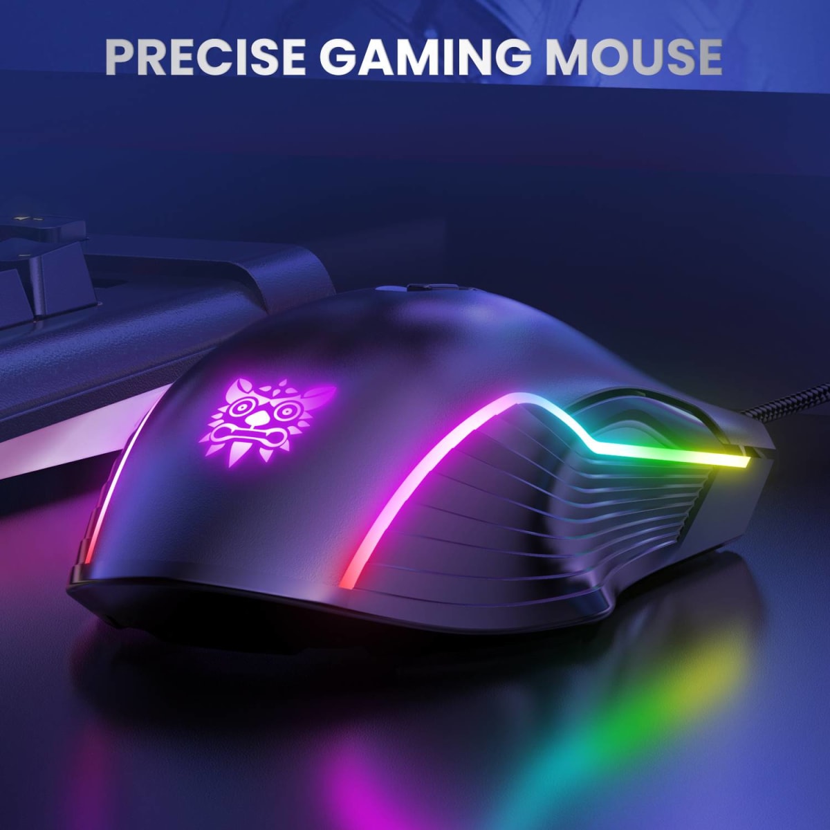 Mouse Gamer Onikuma Cw905 Rgb 6400dpi Negro – imagen 5