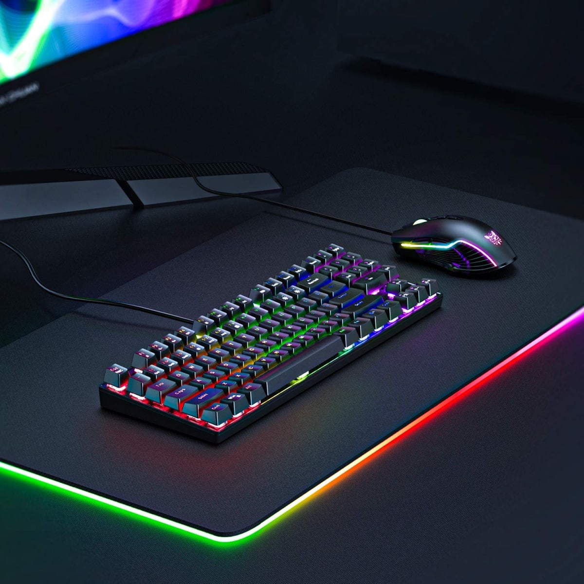 Kit Gamer Teclado Mecanico + Mouse Onikuma Rgb Negro – imagen 4