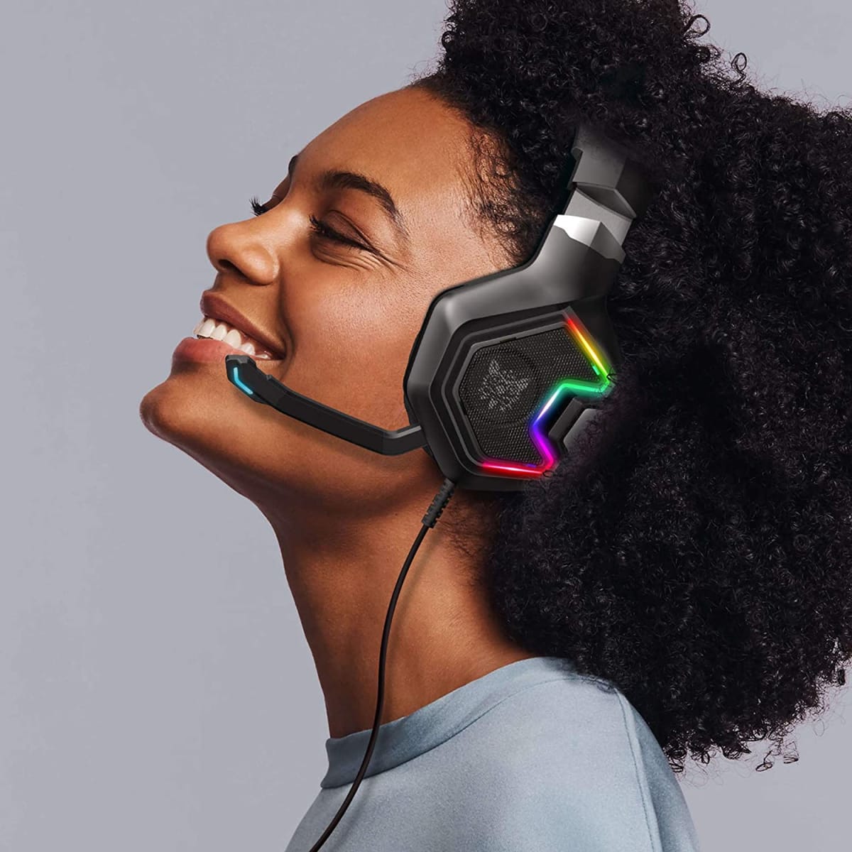 Audífonos Gamer Onikuma K10 Pro Rgb Pc Ps4 Xbox Switch Negro – imagen 3
