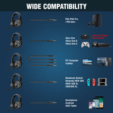 Audífonos Gamer Onikuma X2 Pc Ps4 Xbox Switch Negro – imagen 4