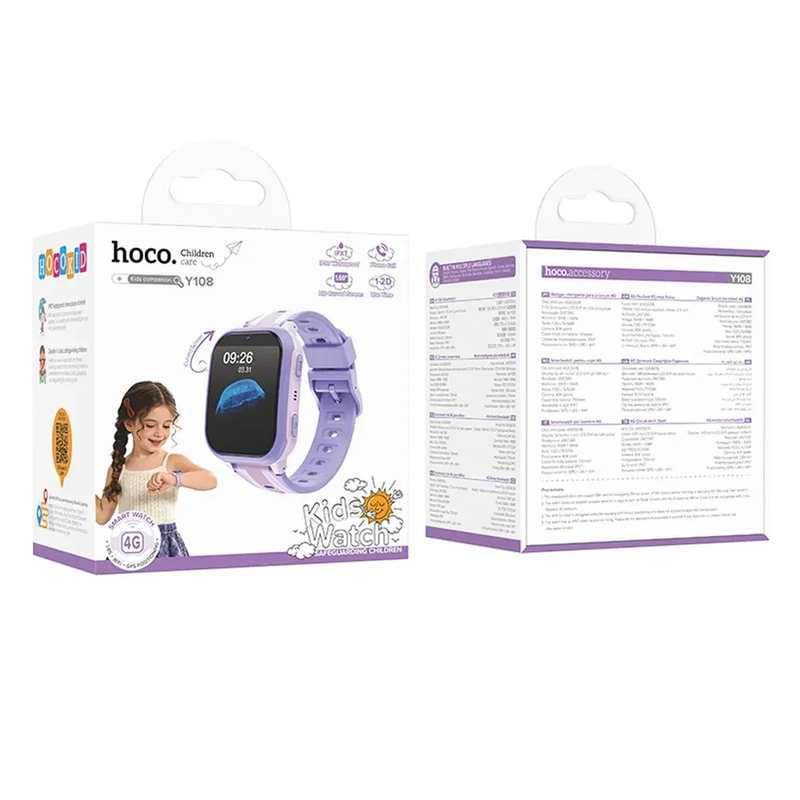 Smartwatch Hoco Y108 4G Púrpura - vista 3