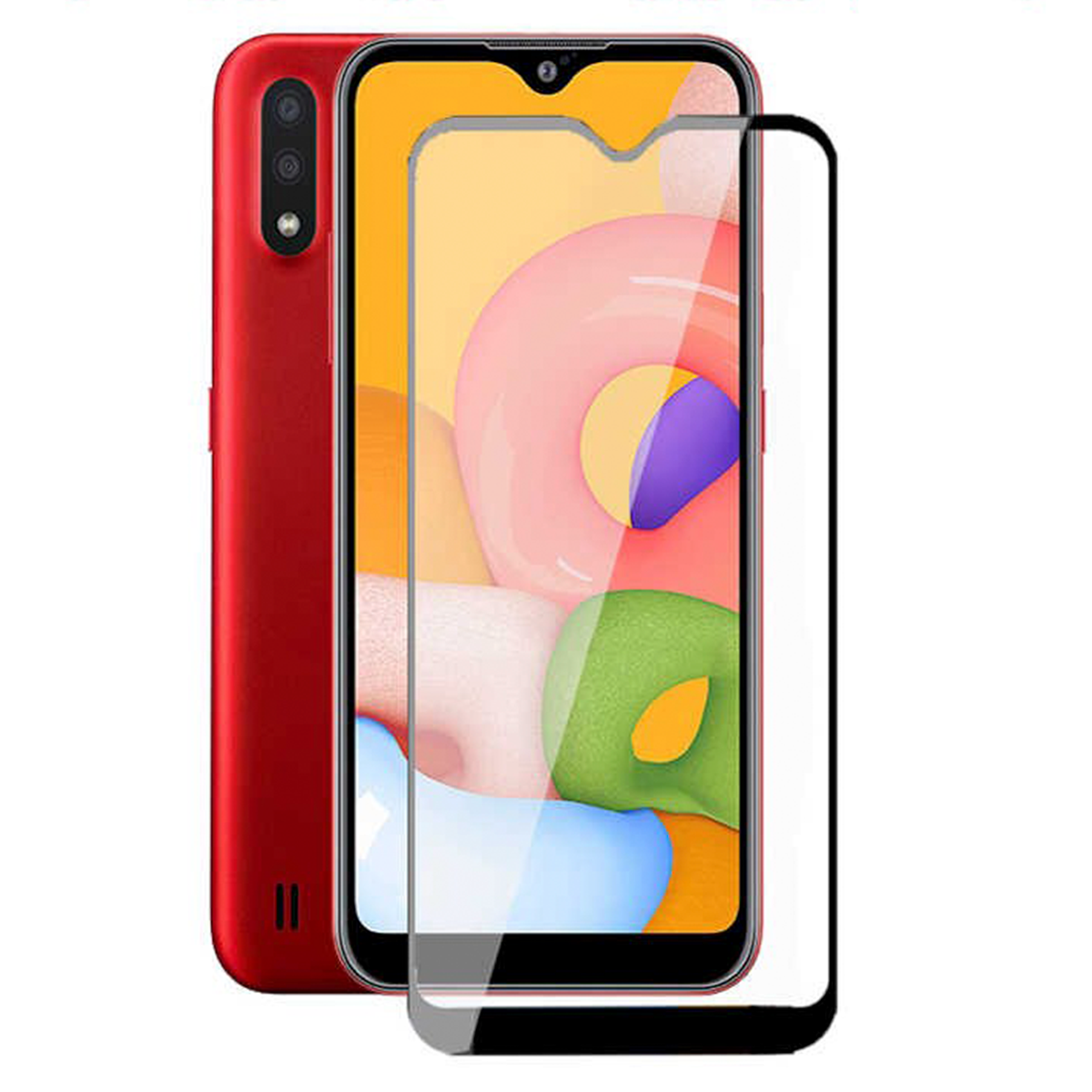 Samsung Galaxy A01 Vidrio Templado 3D Full Pegamento