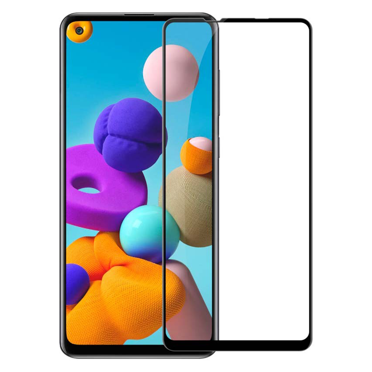 Samsung Galaxy A21s Vidrio Templado Full Pegamento