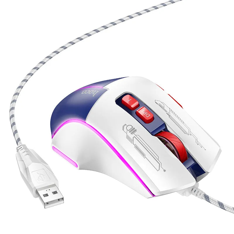Mouse Gamer Hoco Con Cable Gm31 3600 Dpi Azul – imagen 3