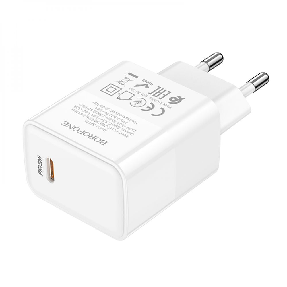Cargador Borofone Ba77a Insightful 30w Carga Rapida Blanco – imagen 2
