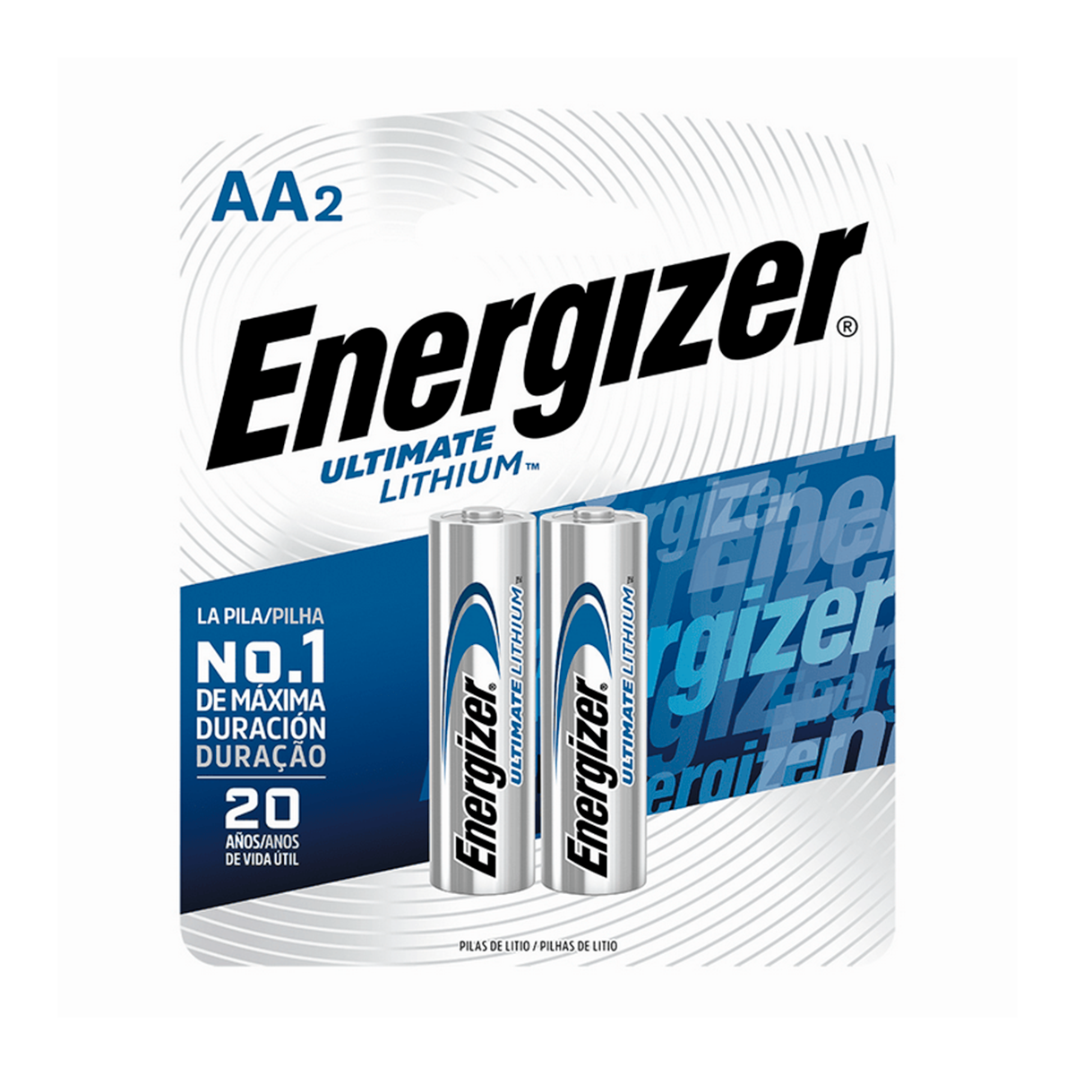 Pilas Ultimate Lithium Energizer Tamaño AA (2 Unidades)