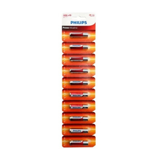 Pila Alcalina Power Philips AA x 10 Unidades