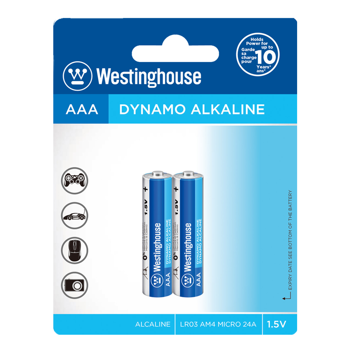 Pack 2 Pilas Alcalina AAA Westinghouse