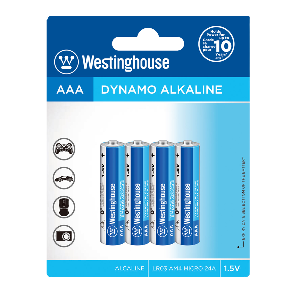 Pack 4 Pilas Alcalina AAA Westinghouse