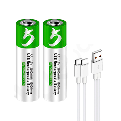 Pilas Recargables Tipo C AA 2 Unidades Blanco